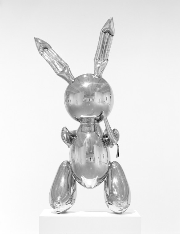 Koons, rabbit, Ashmolean, Oxford, steel