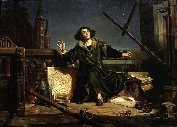 Nicolas Copernicus, conversation with God, Krakow, jan Matejko