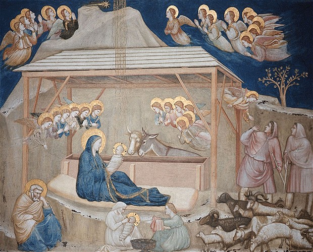 Giotto do Bondone, The Nativity, c1304, the Lower Church, Assisi, Italy, Fresco, nativity