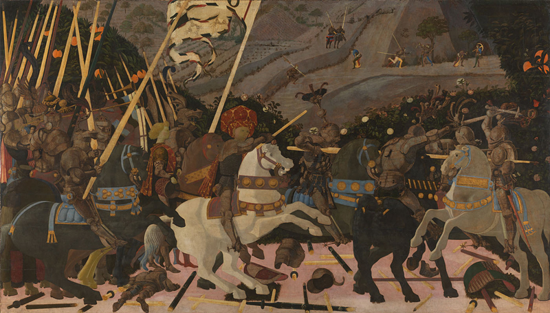 The Battle of Romano, 1450-1455, Paulo Uccello, The National Gallery, London.
