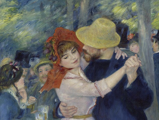 Renoir, dance at bougival, Boston museum of fine arts