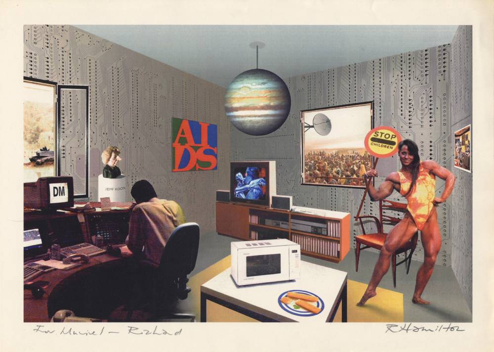 Richard Hamilton, Just what is it that makes today’s homes so different, 1992, digital screenprint after 1956 original art work