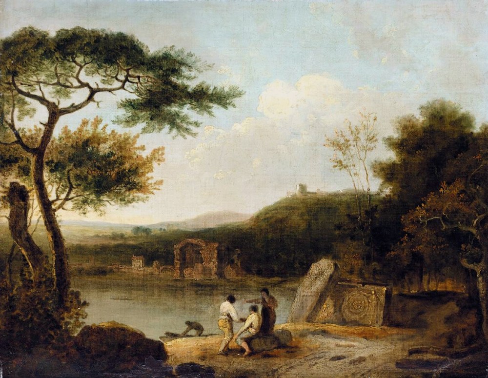 Richard Wilson, Lake Avernus, 1757, Oil on canvas, 42cm x 74cm, National Museum of Victoria, Melbourne.
