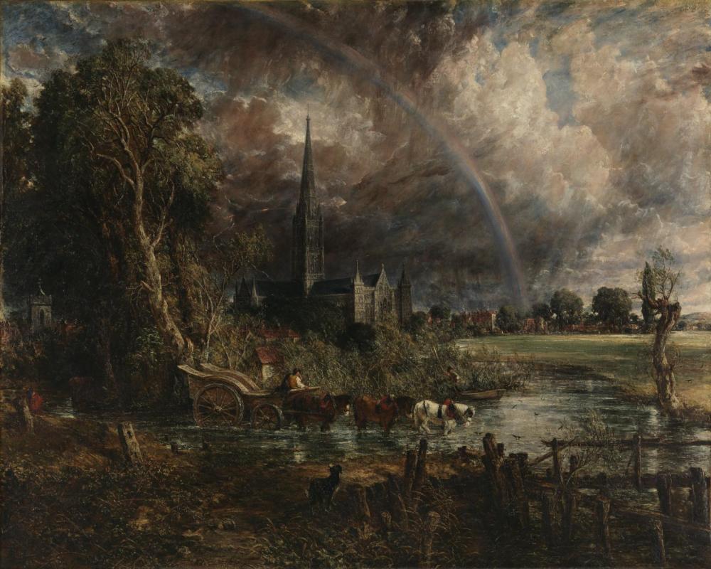 John Constable, Salisbury Cathedral from the Meadows 1831, oil on canvas, 1537cm x 970cm, Tate Britain, London.