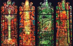 Tom Denny, Thomas Traherne Windows, Stained Glass, 2007, Audley Chapel, Hereford Cathedral. Gloucester Cathedral, Leicester Cathedral.