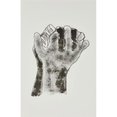 Alvaro Barrington, Grandma’s Hands, 2021, gyclee print, Hepworth Wakefield School Prints.