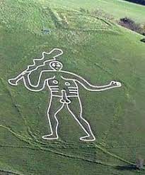 Cerne Abbas Giant, chalk excavation sculpture, Dorset U.K.