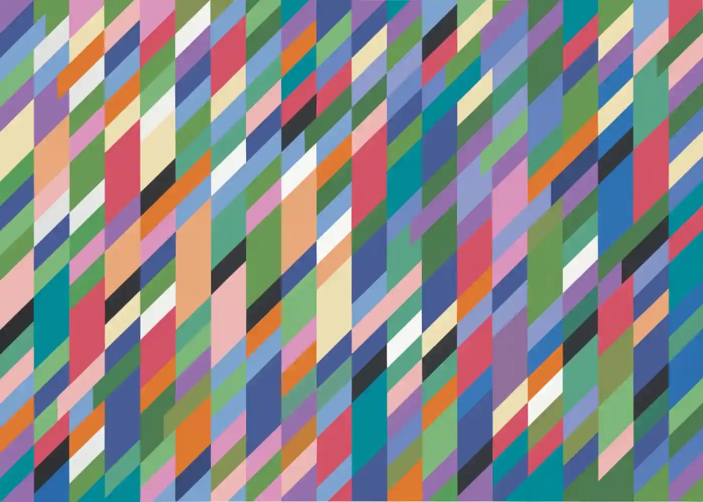 Bridget Riley, High Sky, 1991, oil on canvas, 170cm x 230cm