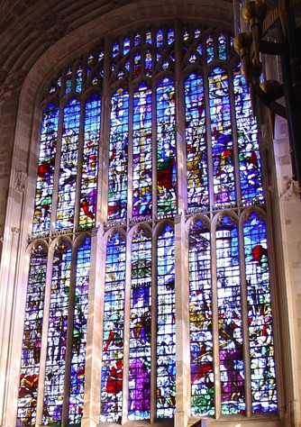The East Window, kings College Chapel, 1533, by continental glazer, Gaylon Hone.