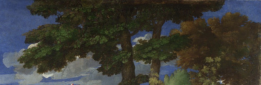 Titian, Bacchus and Ariadne, 1520-23, detail. National Gallery London.