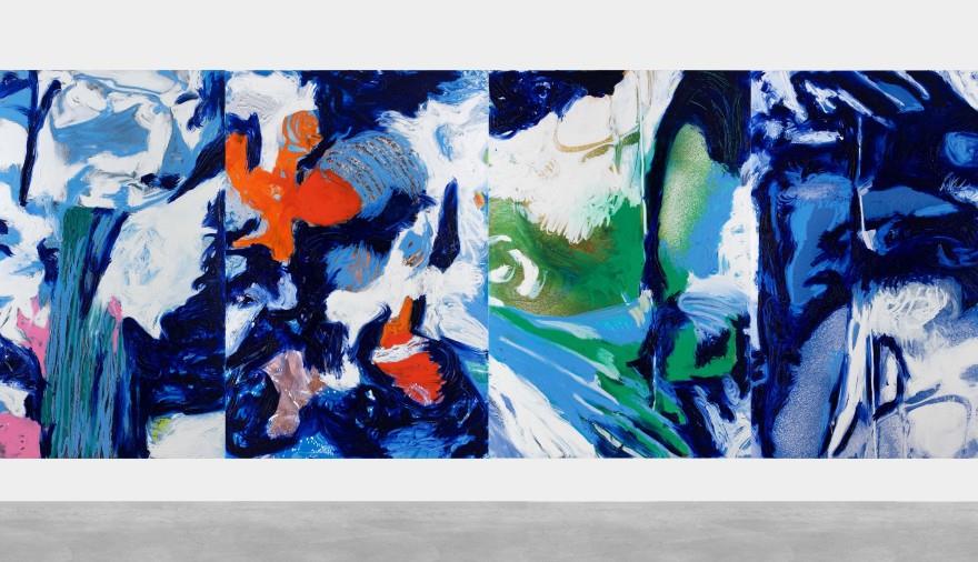 Donna Huanca, Cueva de Copal, 2022, mixed media, white sand, audio and fragrance, Arnolfini Contemporary Arts, Bristol.