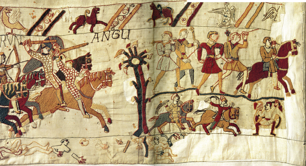 The Battle is Over, Copy of The Bayeux Tapestry, 1885, embroidered wool on linen, Reading Museum.