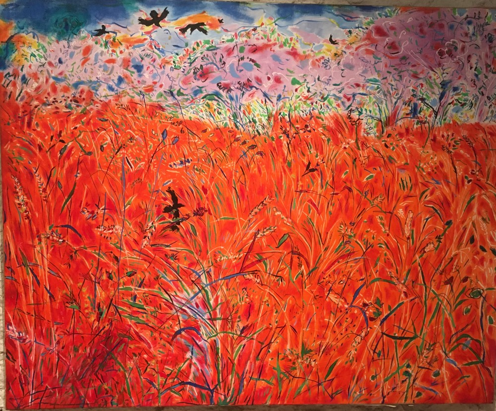 Phillip Sutton RA, Midsummer, 1958, oil on canvas, 102 cm x 127cm, private Collection (detail)