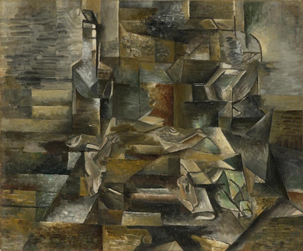 George’s Braque, Bottles and Fishes, 1910-12, oil on canvas, 62 cm x 75cm, Tate Modern London.