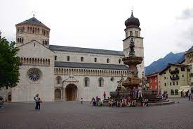 Trento Cathedral, Italy, 11th - 13th century, with Fountain of Neptune (1767)