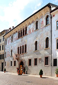 Facade of the Palazzo Geremia, Trento, Italy, 15th Century.