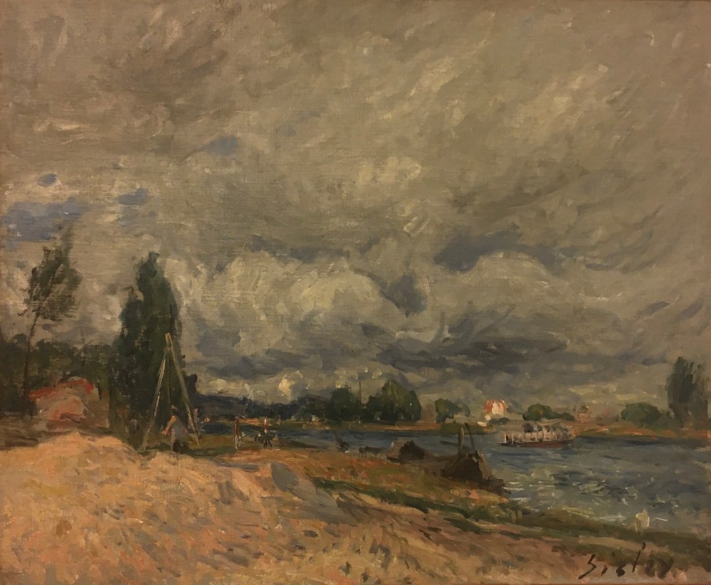 Alfred Sisley, Les Bords du Loing, 1879, oil on canvas, 46cm x 38cm, Strasbourg Museum of Modern & Contemporary Art.