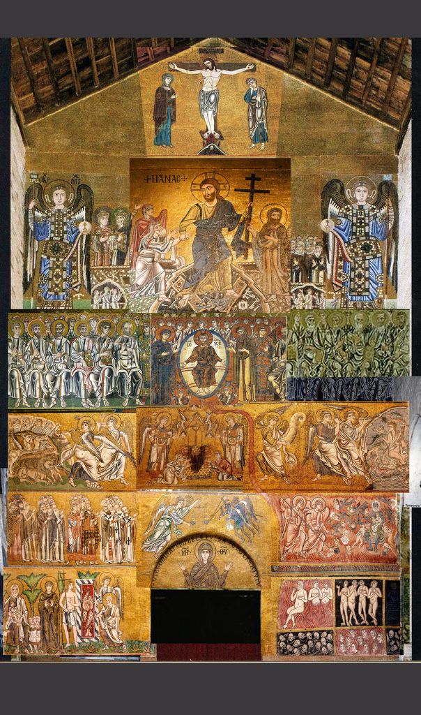 Torcello Cathedral, Venice, The Resurrection and the Last Judgement, Basilica Santa Maria Assunta, 13th century marble mosaic