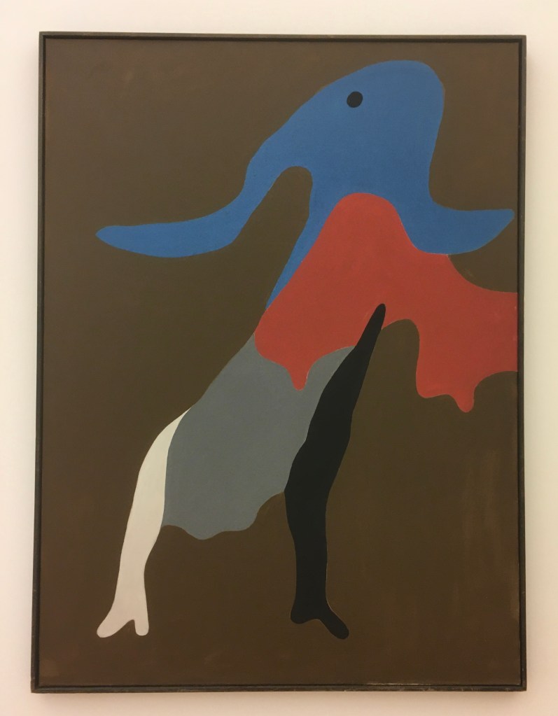 Jean Arp, The Dancer, 1925 - 1955, oil on canvas (after woodcut), Strasbourg Museum of Modern & Contemporary Art.
