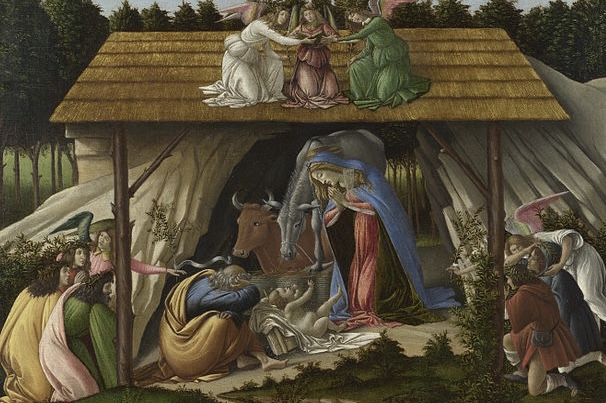 Sandro Botticelli, The Mystical Nativity, 1500, The National Gallery, London (detail).