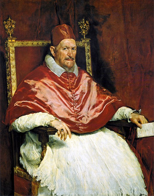 Diego Velázquez, Pope Innocent X, 1650, oil on canvas, 114 cm x 109 cm, Galleria Doris Pamphilj, Rome.