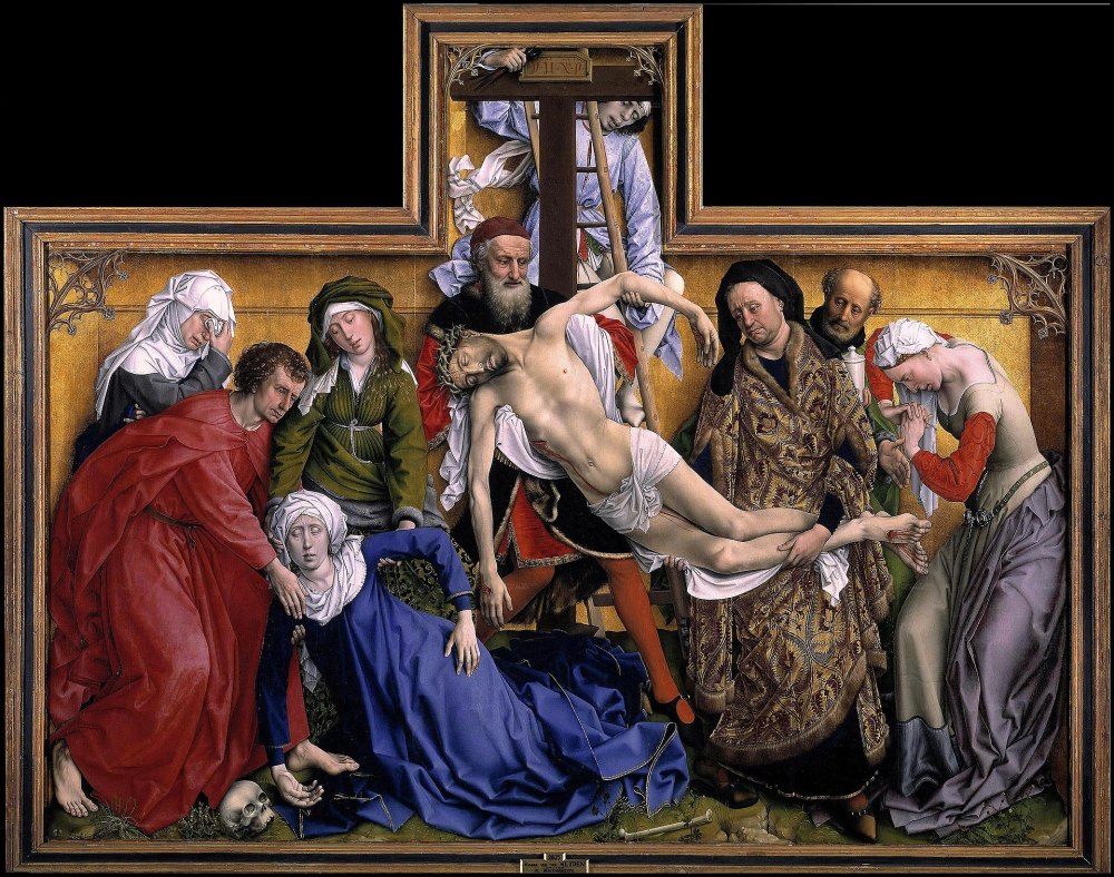 Roger van Der Weyden, The Descent from the Cross, 1435, oil on canvas, 220cm x 262cm, Museo del Prado, Madrid.