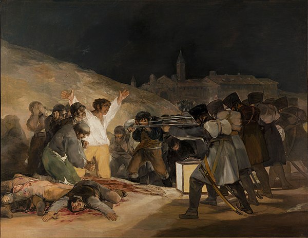 Francisco Goya, The Third of May 1808, 1814, oil on canvas, 268cm x 347cm, Museo del Prado, Madrid.