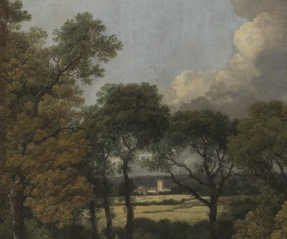 Thomas Gainsborough, Wooded Landscape with a Peasant Resting (detail) c.1747, oil on canvas, 62cm x 71 cm, Tate Gallery, London