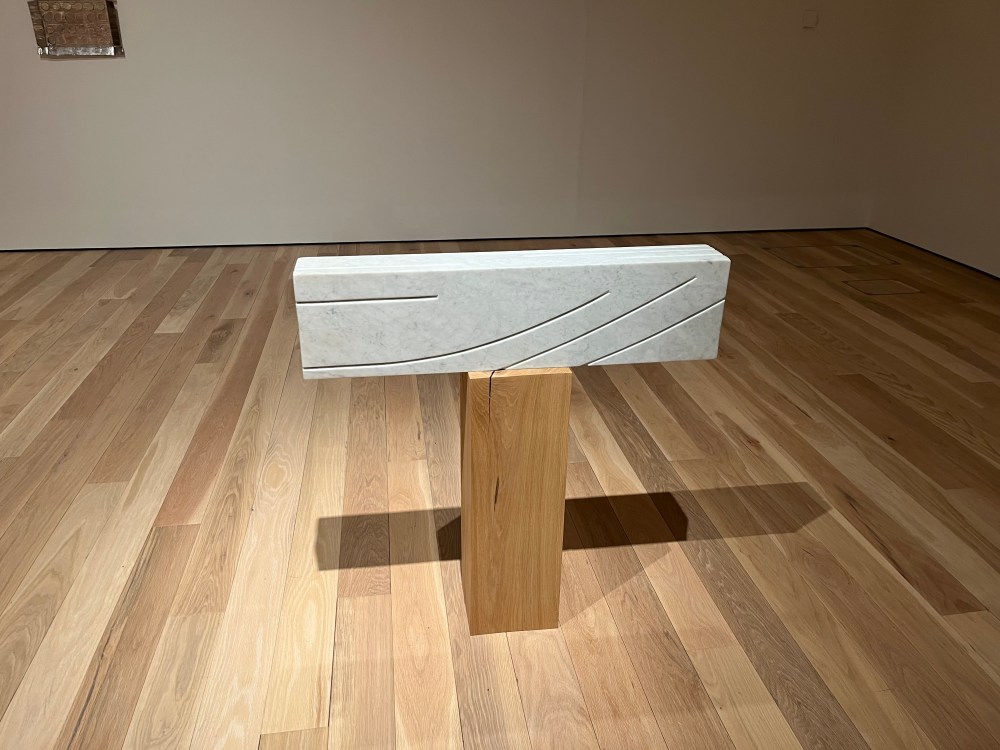 Kim Lim, River Run II, 1997, Marble and wood, the Estate of Kim Lim.