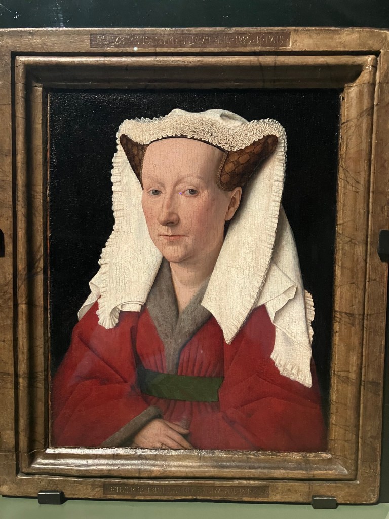 Jan Van Eyk, Margaretha, oil on board, 25cm x 33cm, The Groeningemuseum, Bruges.