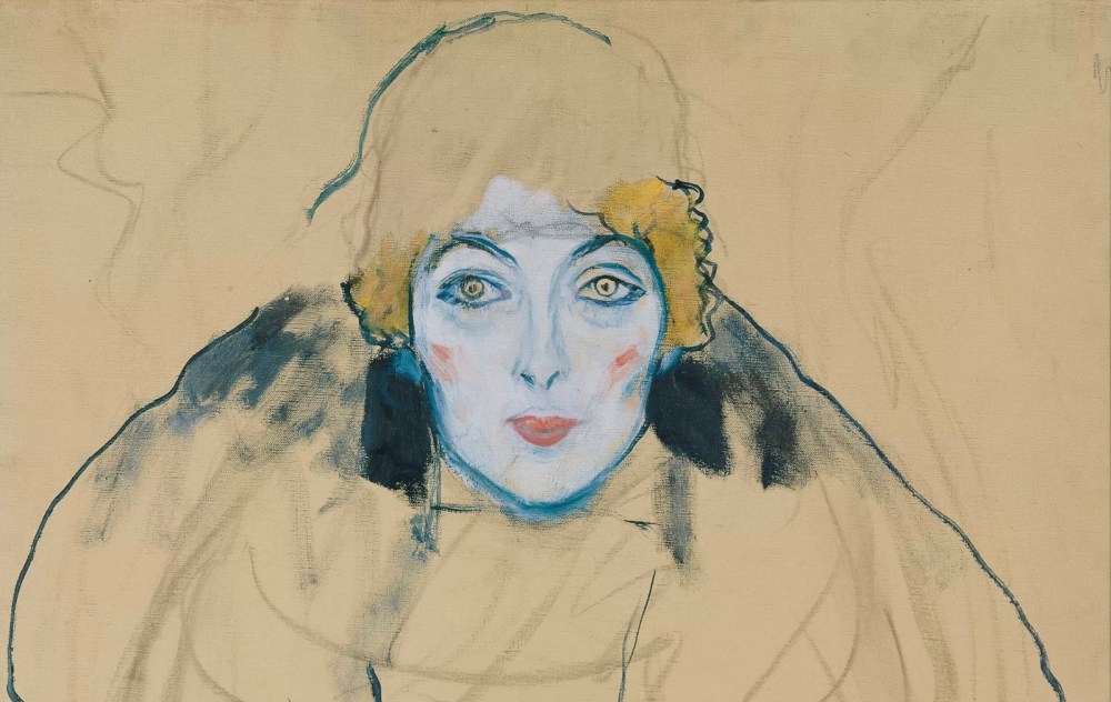 Gustav Klimt, Woman’s Head (detail), 1917, oil on canvas, 67cm x 56cm, Lentos Art Museum, Linz