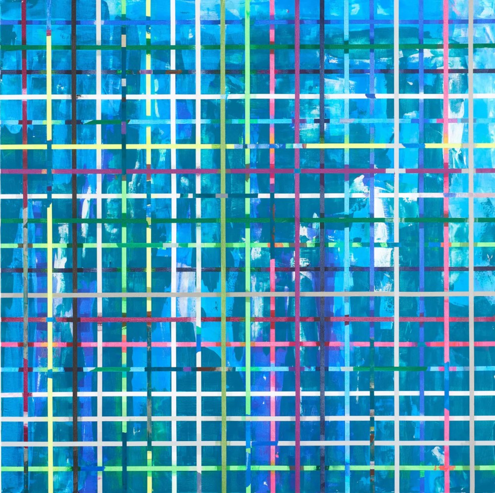 Heimo Zobernig, Untitled, 2017, Acrylic on canvas, 200cm x200cm x 4cm, donated to Lentos Art Museum by the artist, Linz.