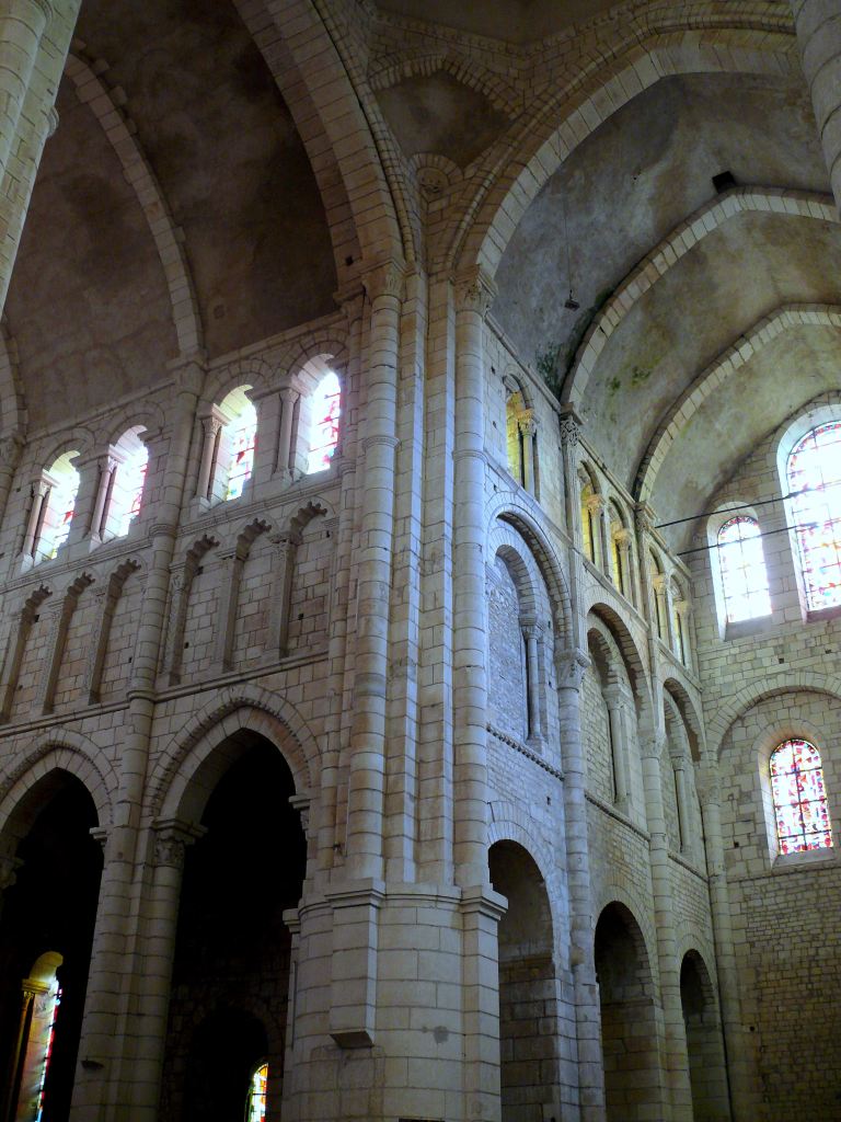 The Interior of Notre Dame at La Charité-sur-Loire with transept and choir.