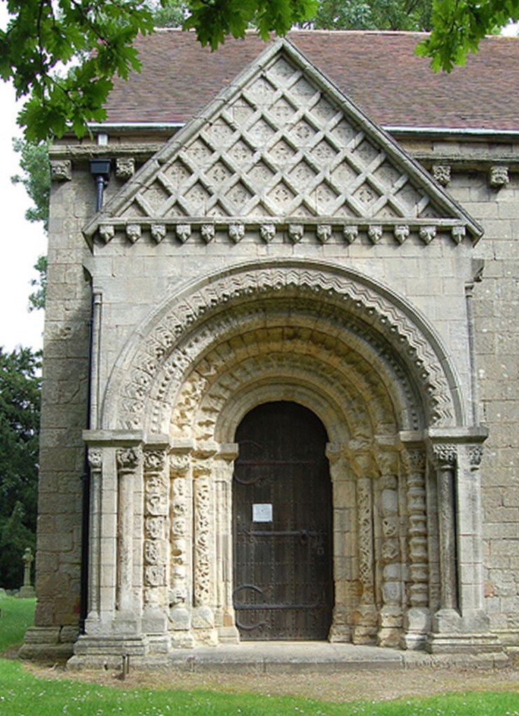 South porch, Steetley Chapel, Nottinghamshire, 14th & 19th centuries, stone.