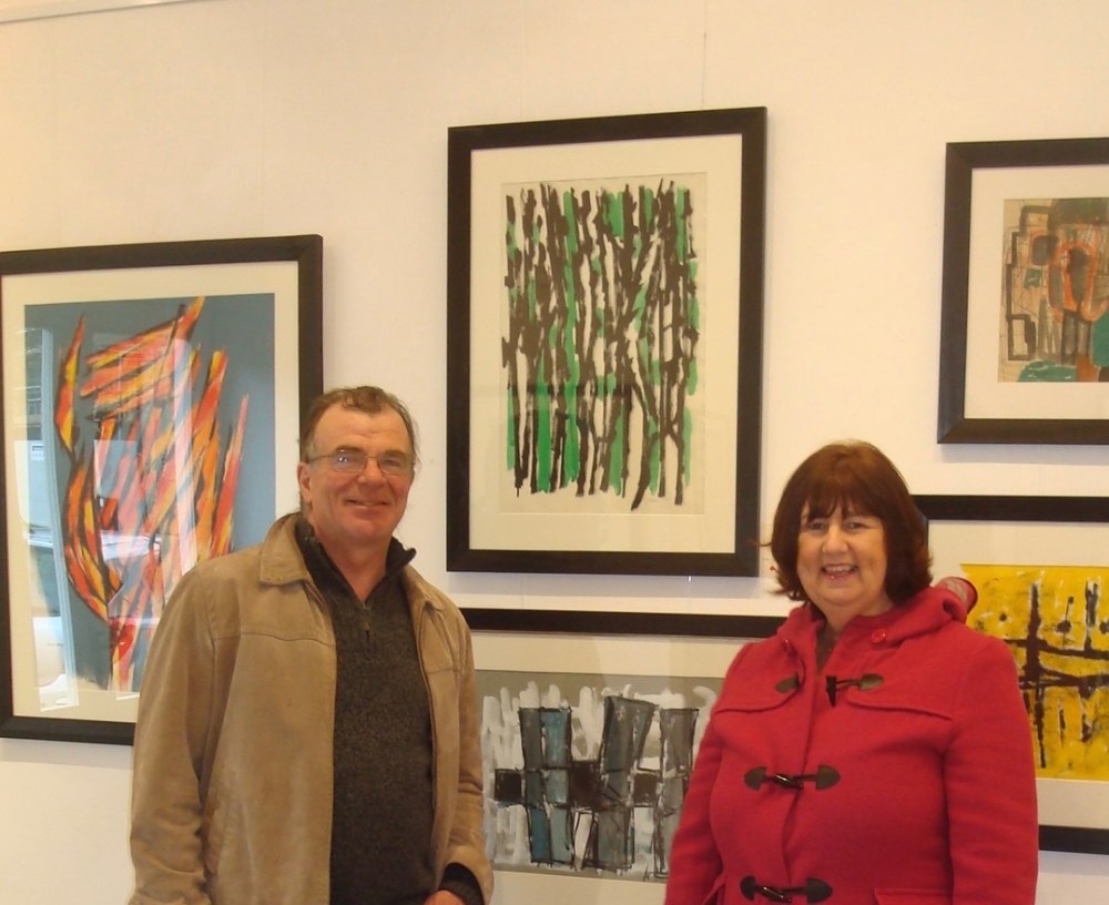 Green and Black Verticals at The Fosse Gallery in Stow on the Wold in 2015 with its new owners.