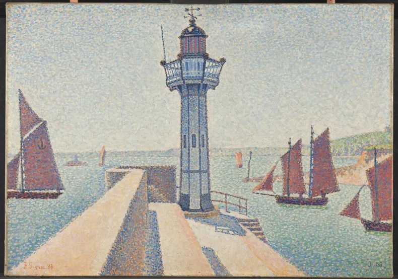 Paul Signac, Portrieux, The Lighthouse, Opus 183, 1888, oil on canvas, 46cm x 65cm, Kröller-Müller Museum, Otterlo.