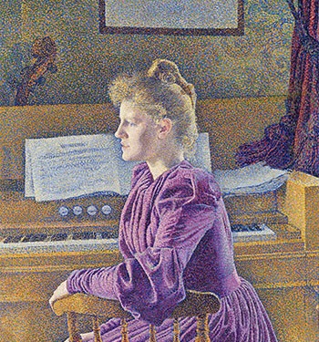 Théo van Rhysselberghe, Maria Sèthe at the Harmonium, 1891, oil on canvas, 120cm x 86cm, Antwerp Museum of Fine Arts.