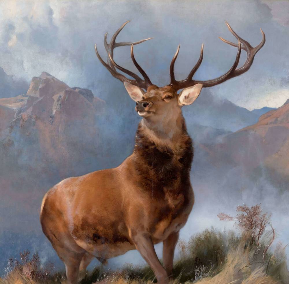 Sir Edward Landseer, The Monarch of the Glen, 1851, oil on canvas, 164 cm x 170 cm, Scottish National Gallery, Edinburgh.