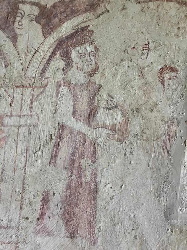 C14 red ochre wall painting, St George’s at Kelmscott, Oxfordshire.