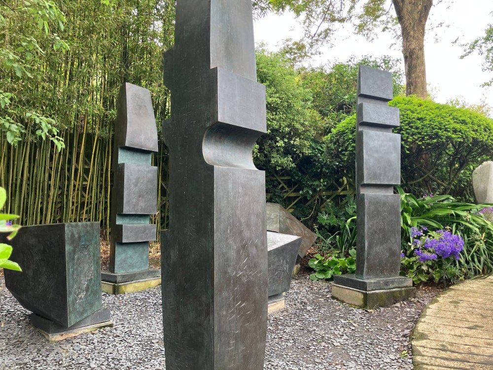 Barbara Hepworth, Conversation with Magic Stones, Bronze casting, 1973, Trewyn, Cornwall.