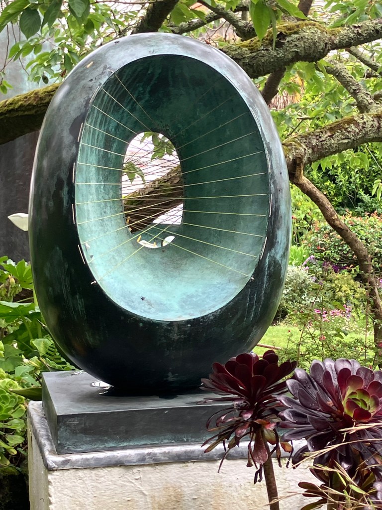 Barbara Hepworth, Oval Form, Bronze casting, 1963, Trewyn, Cornwall.