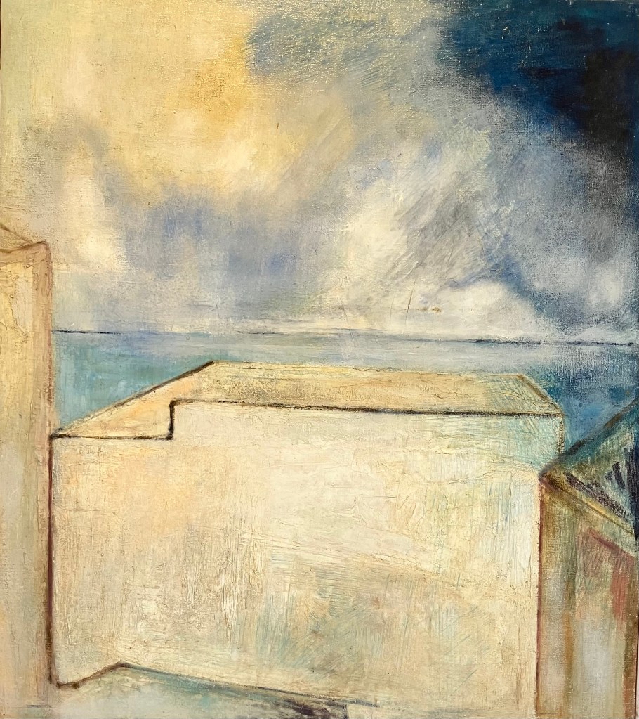 Thelma Hulbert, The Roof at Ischia, oil on board, 1962, The Thelma Hulbert Gallery, Honiton.